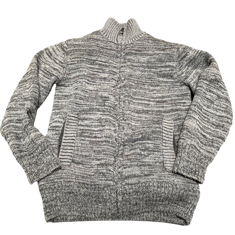 Boston Traders Boys Full Zip Sherpa Lined Sweater Jacket w/Pockets XS 5/6 EUC